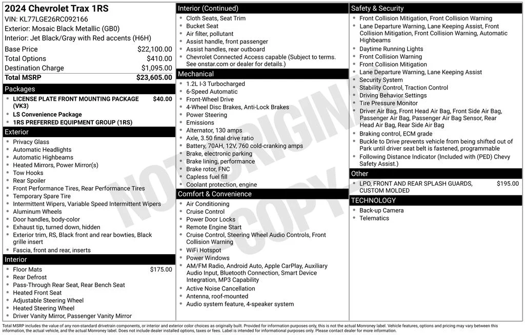 2024 Chevrolet Trax 1RS's photo