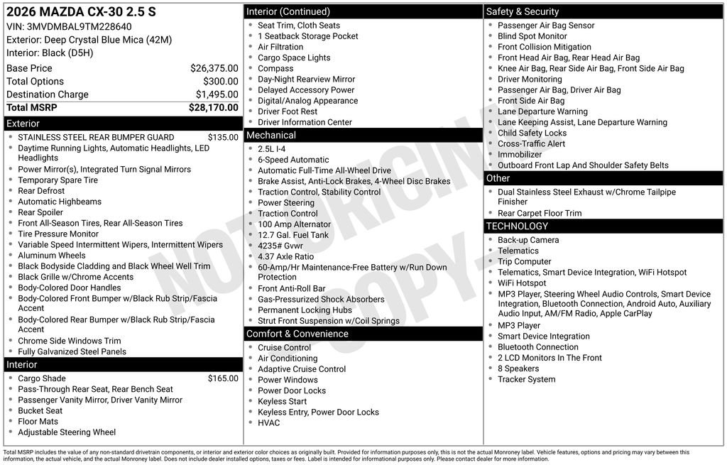 New 2026 Deep Crystal Blue Mica Mazda 2.5 S AWD image 3
