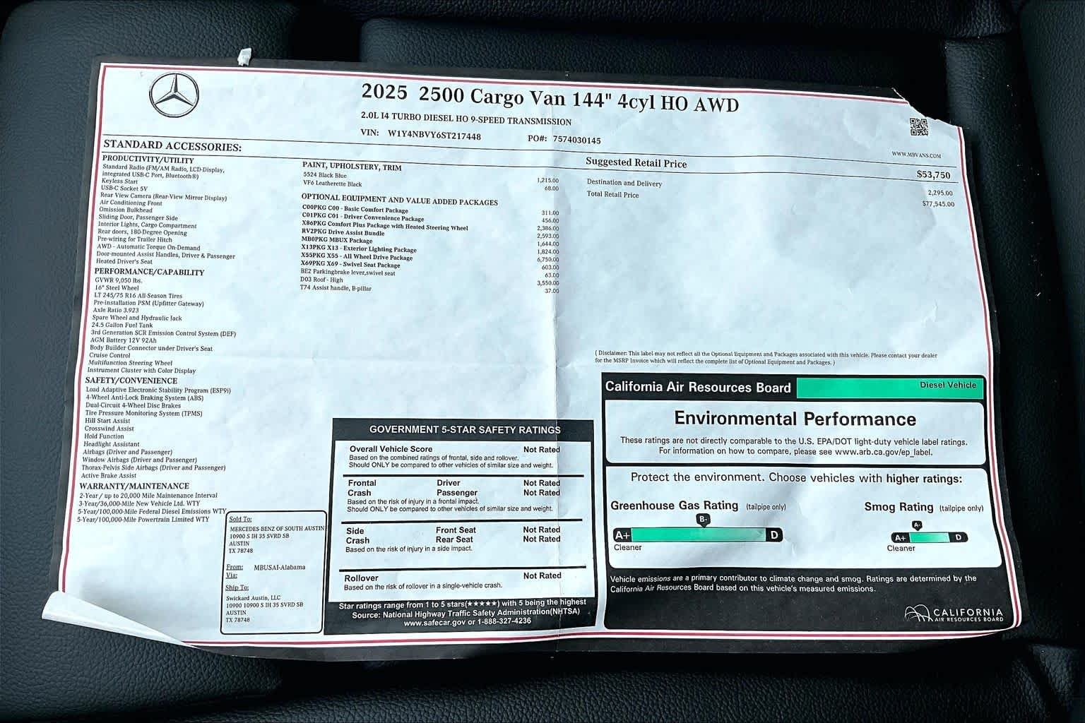 2025 Mercedes-Benz Sprinter Cargo Van Base - Photo 22
