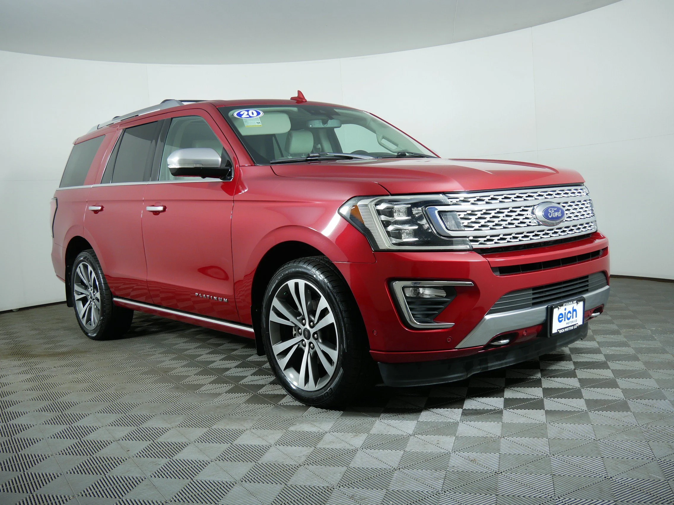 Used 2020 Rapid Red Metallic Tinted Clearcoat Ford Platinum image 1