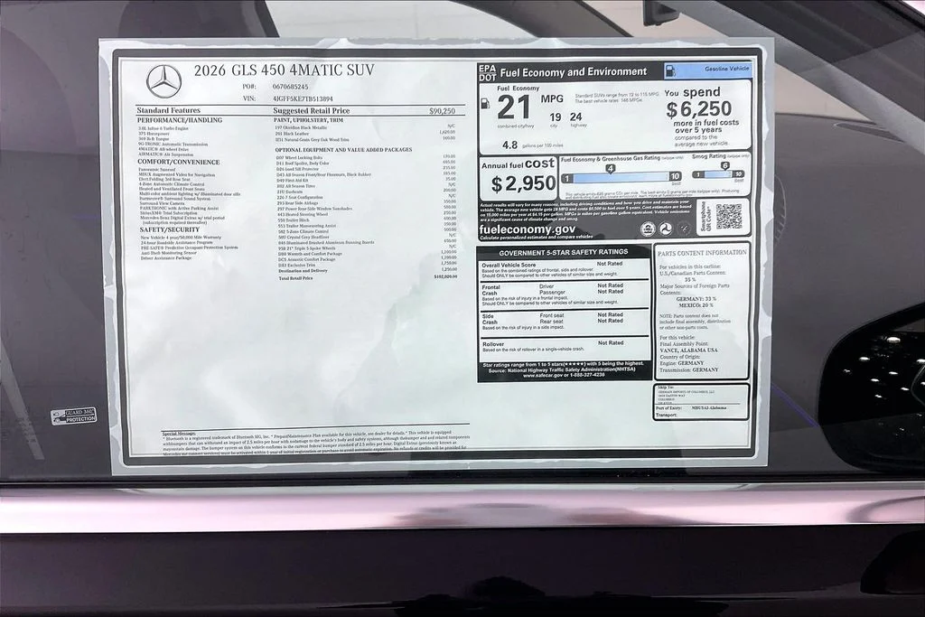 New 2026 Black Mercedes-Benz GLS 450 image 14