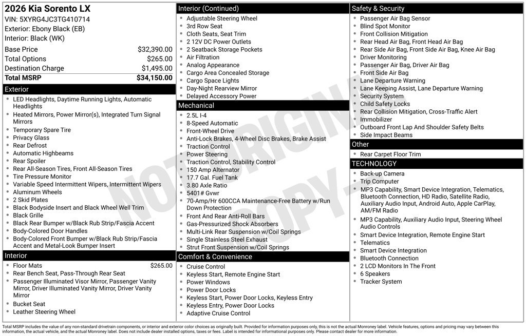Certified Used 2026 Black Kia LX image 22