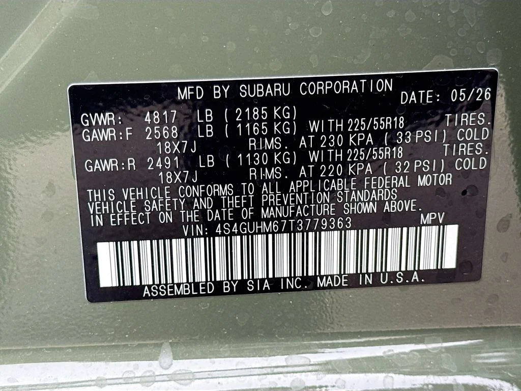 New 2026 Green Subaru Limited image 41