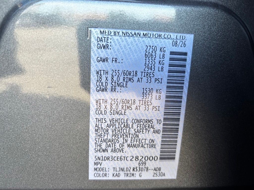 New 2026 Gray Nissan SL image 11
