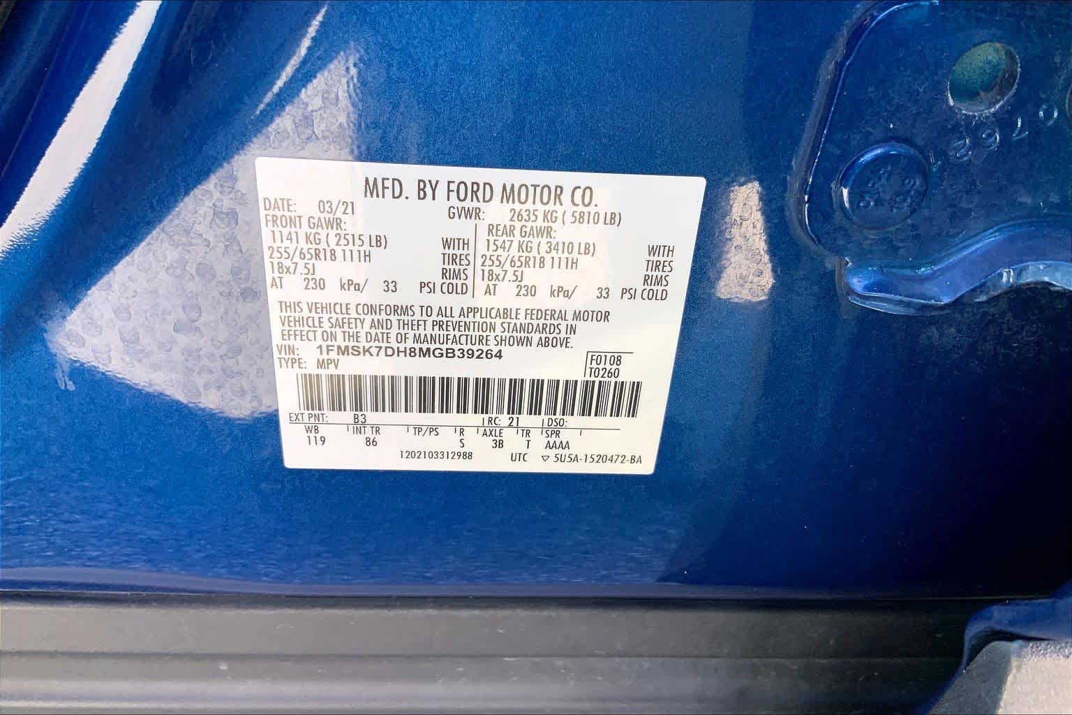 Used 2021 Atlas Blue Metallic Ford XLT image 29