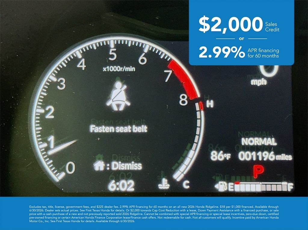 New 2026 Crystal Black Pearl Honda RTL image 19