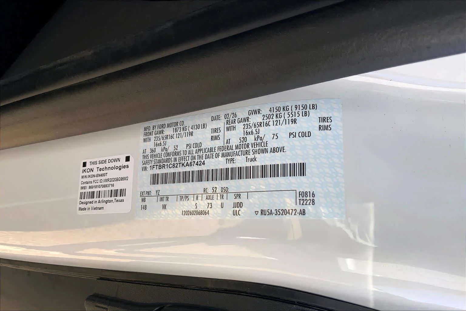 New 2026 Oxford White Ford Cargo Van image 21