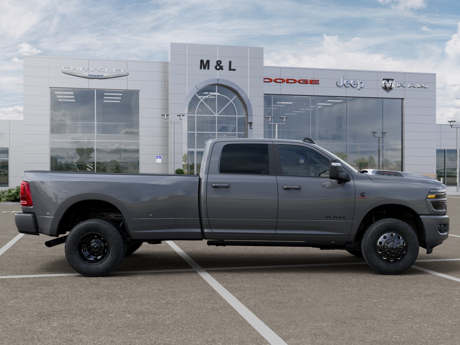 New 2026 Ceramic Gray Clear-Coat Exterior Paint RAM Laramie image 47