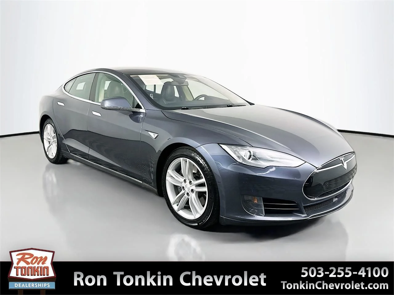 Used 2016 Black Tesla 75D image 1