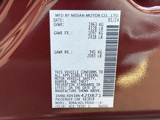 Used 2024 Red Nissan 2.5 SV image 33