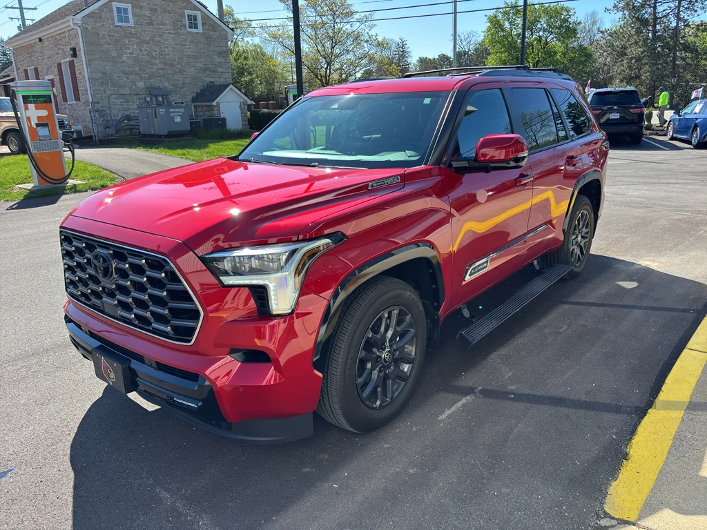 Used 2025 Supersonic Red Toyota Platinum image 2