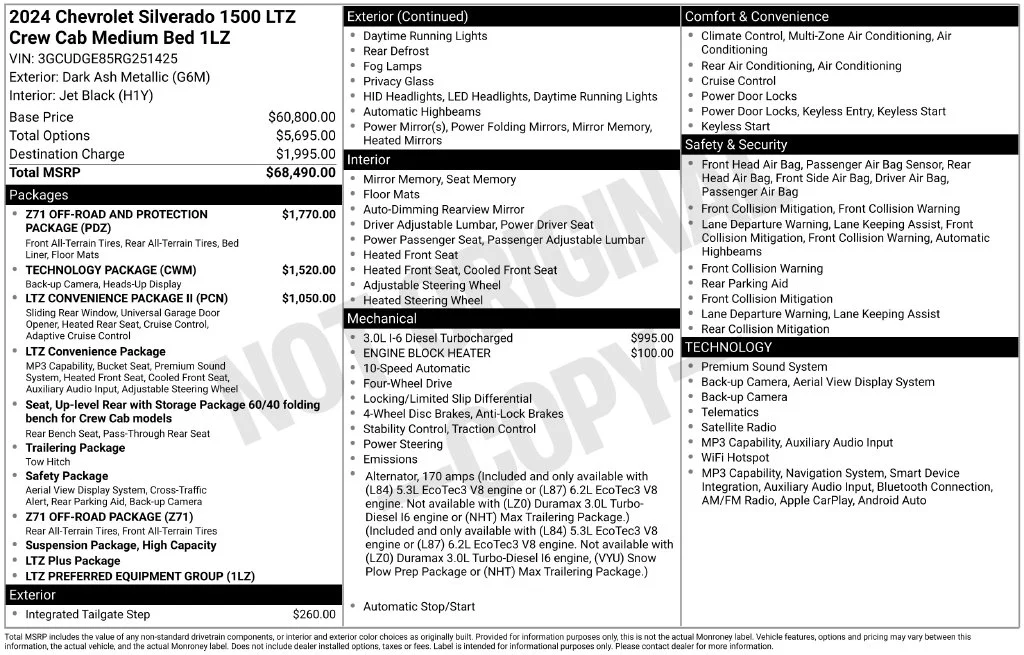 Used 2024 Gray Chevrolet LTZ image 6