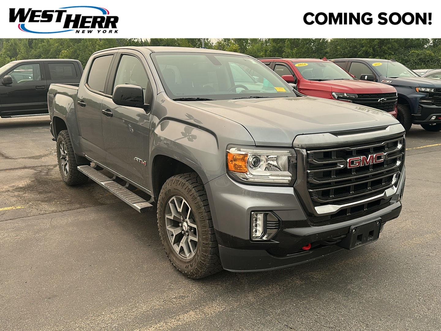 Used 2022 Satin Steel Metallic GMC AT4 - Leather image 1
