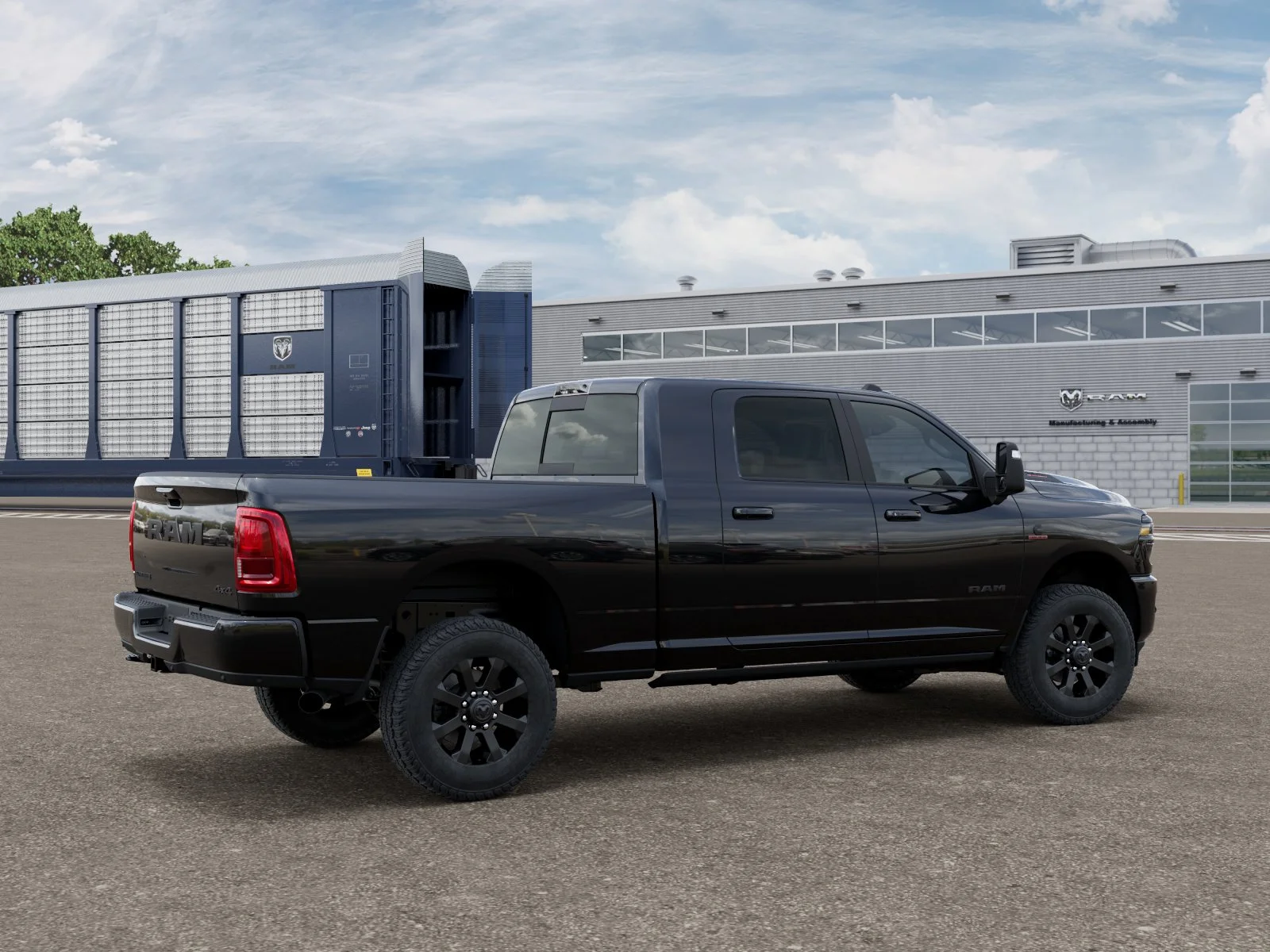 New 2027 Diamond Black Crystal Pearl-Coat Exterior Paint RAM Laramie image 2