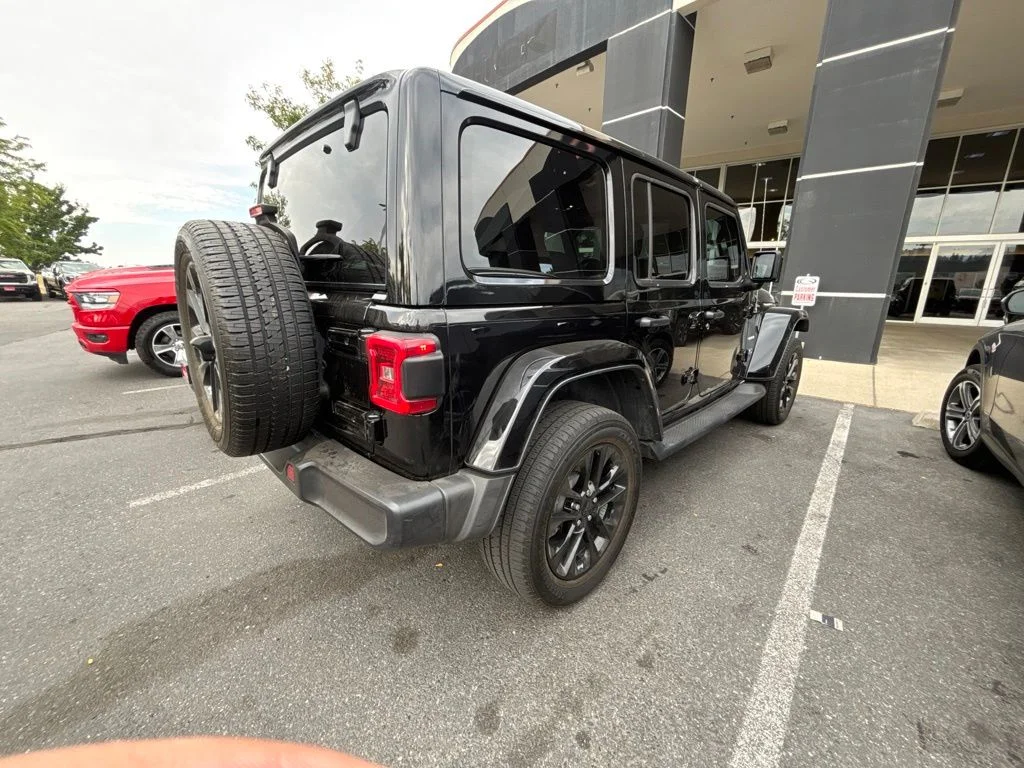 Used 2021 Black Jeep Unlimited Sahara 4xe image 3