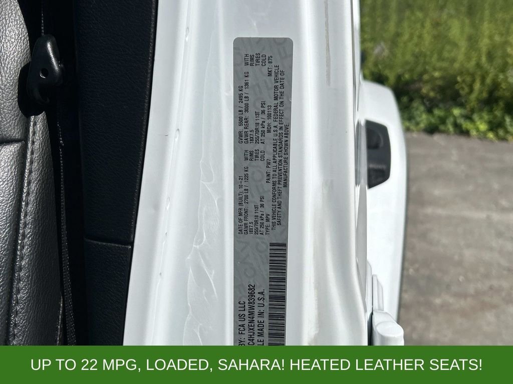 Used 2021 White Jeep Unlimited Sahara image 10