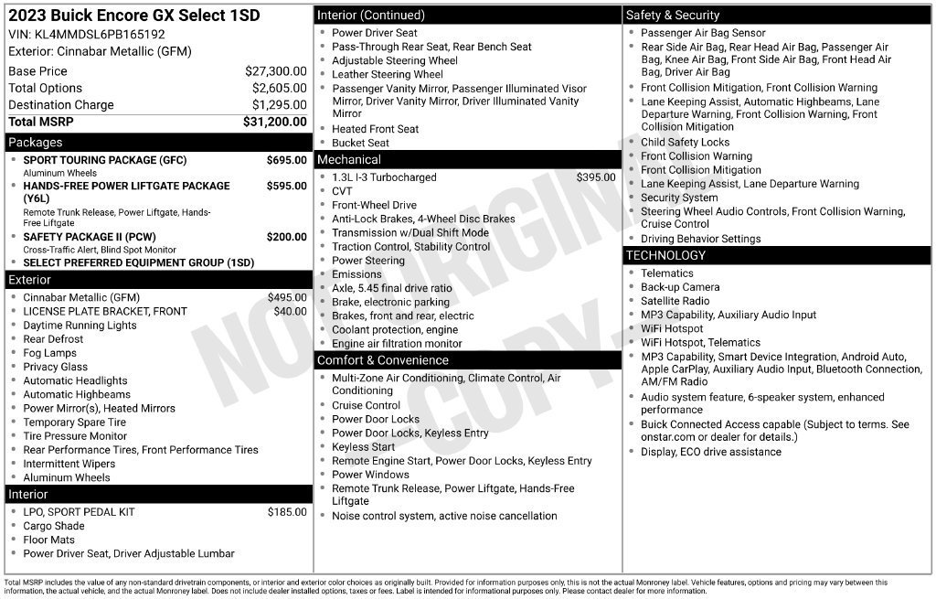 Used 2023 CINNABAR METALLIC Buick Select image 14