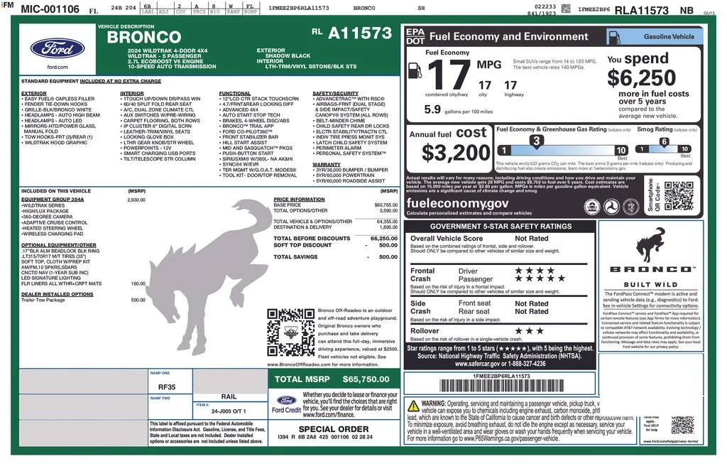 Used 2024 Black Ford Wildtrak image 46