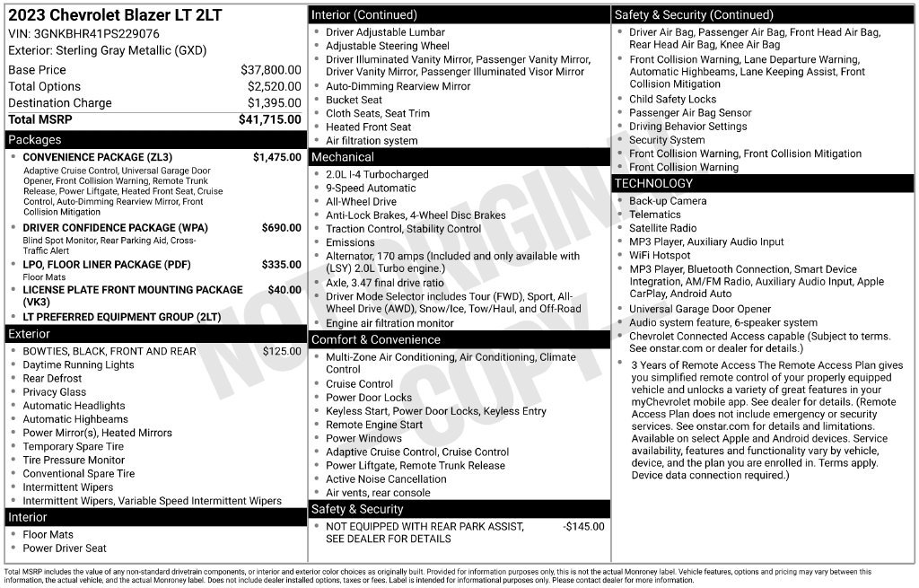 Used 2023 Gray Chevrolet LT image 21
