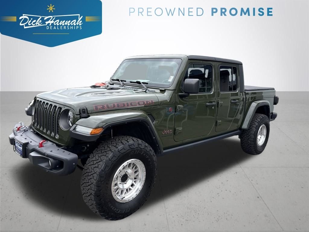 Used 2022 Green Clearcoat Jeep Rubicon image 1