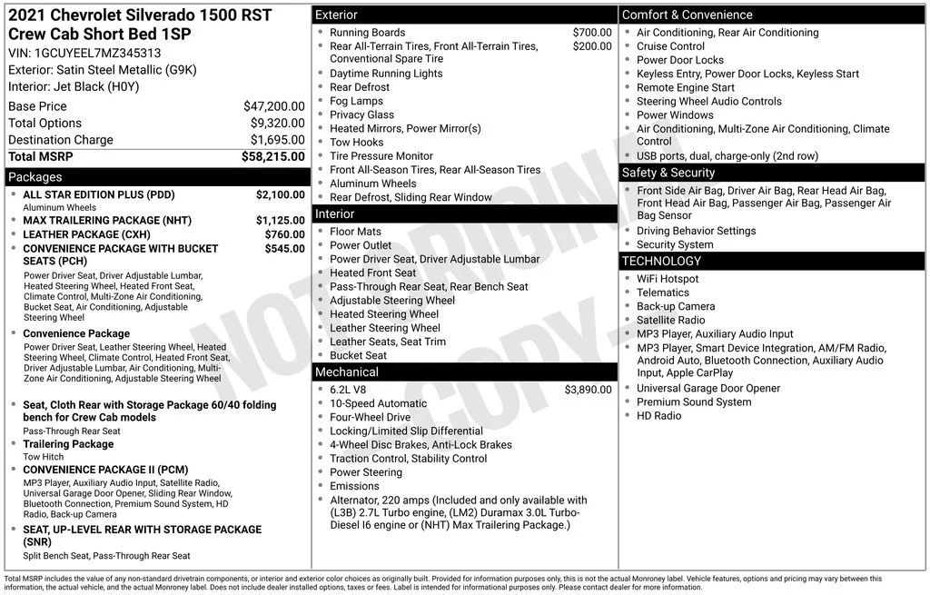 Used 2021 Gray Chevrolet RST image 42