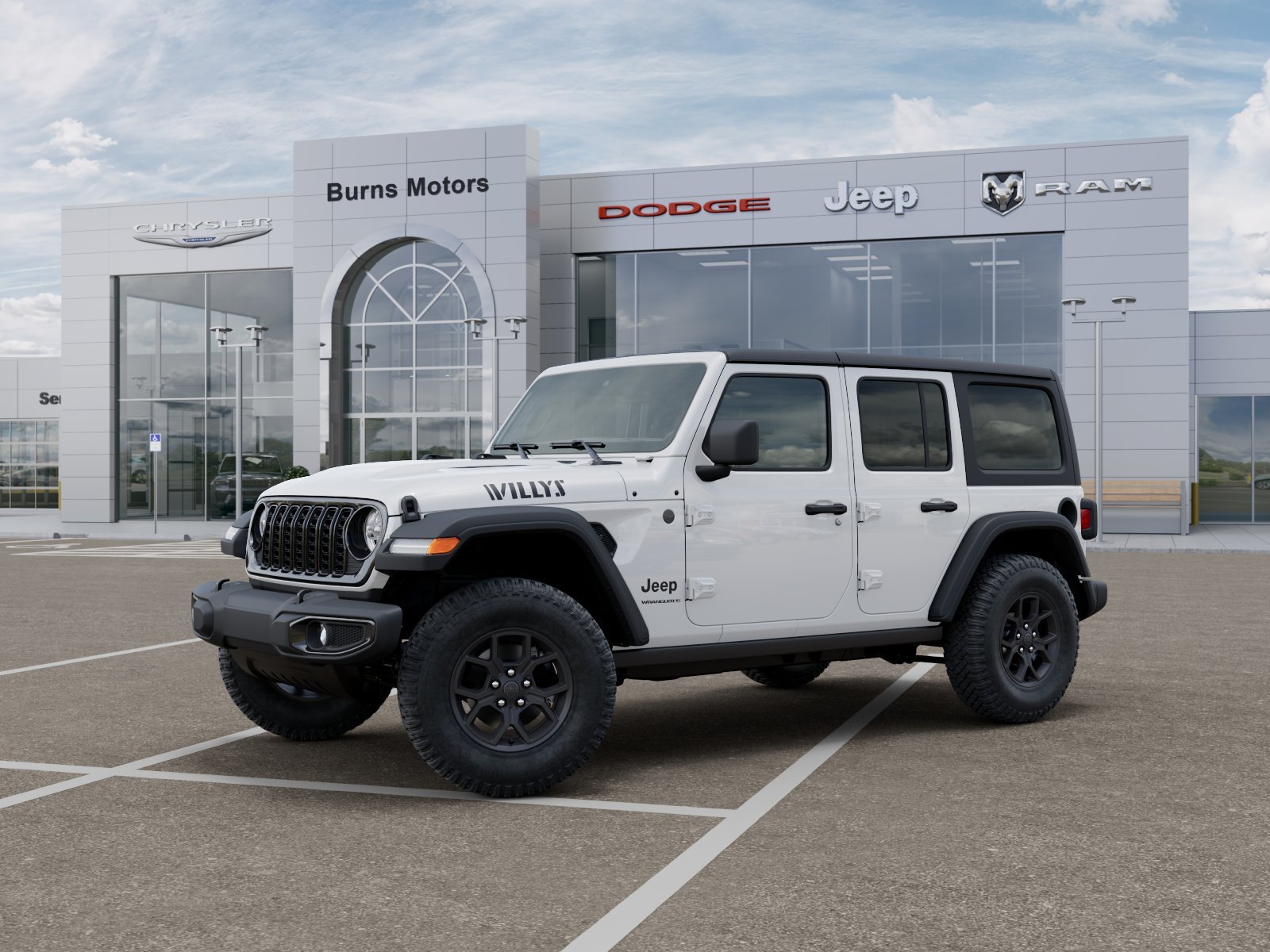 New 2027 Bright White Clear-Coat Exterior Paint Jeep Willys 4-Door image 2