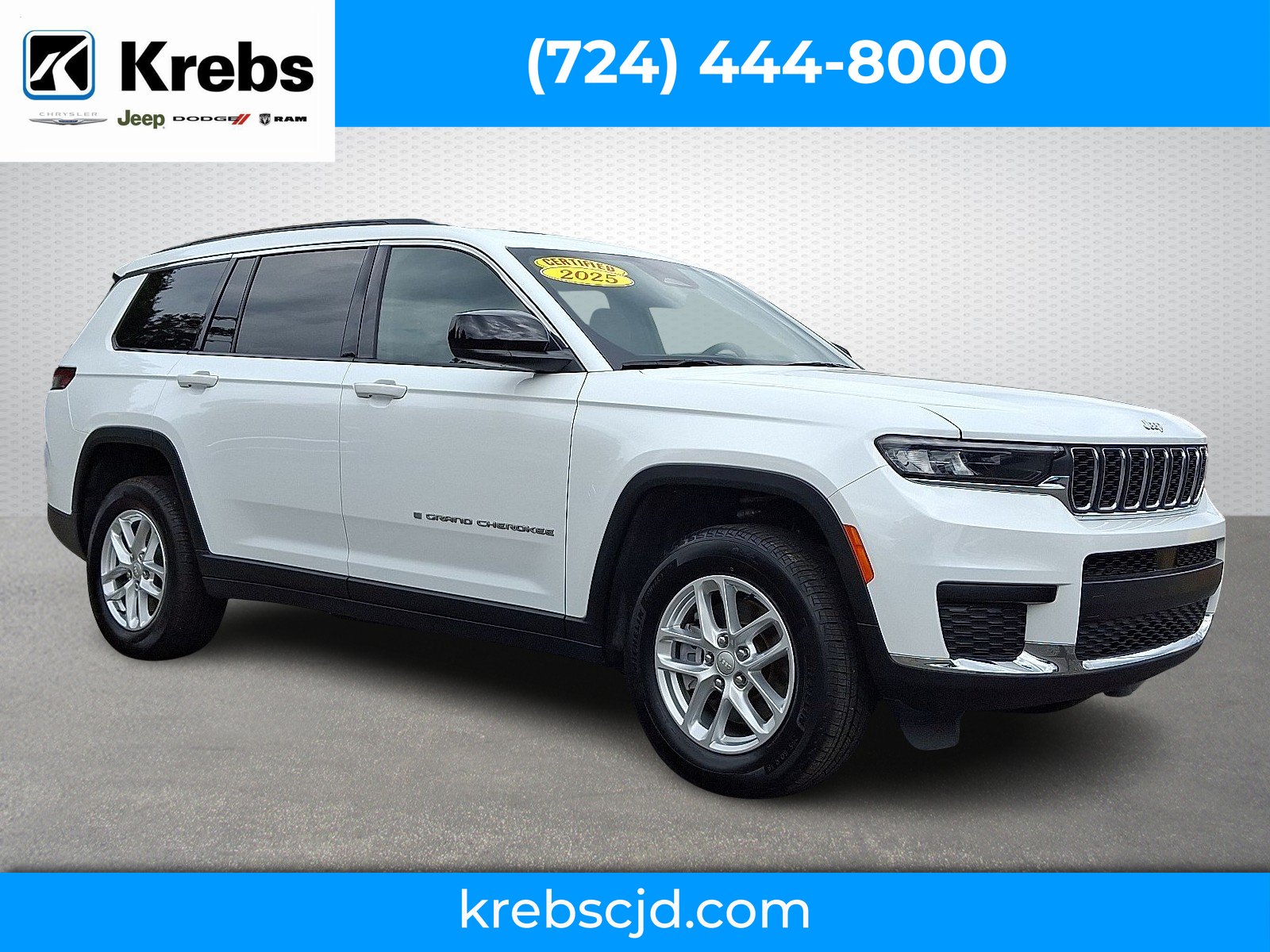 Certified Used 2025 Bright White Clearcoat - PW7 Jeep Laredo X 4x4 image 1