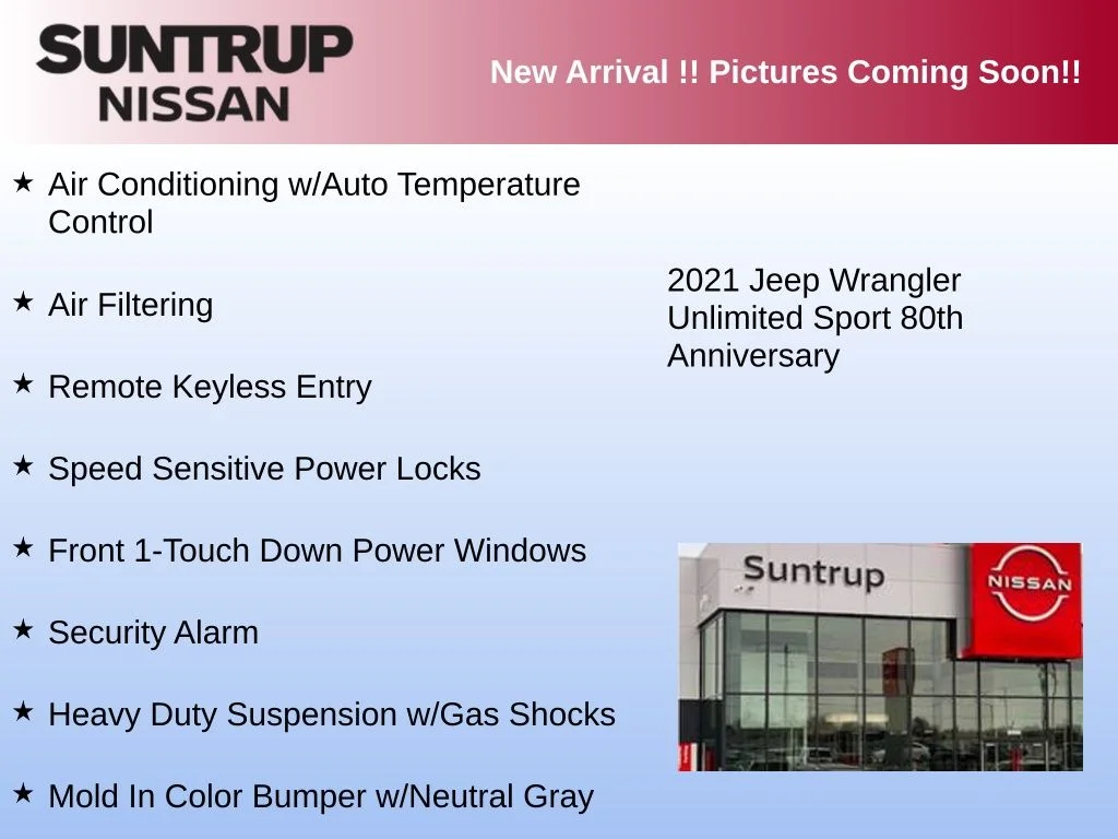 Used 2021 Red Jeep Unlimited Sport image 5