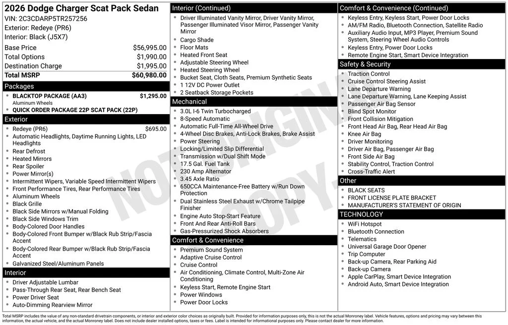 New 2026 Redeye Dodge Scat Pack image 6