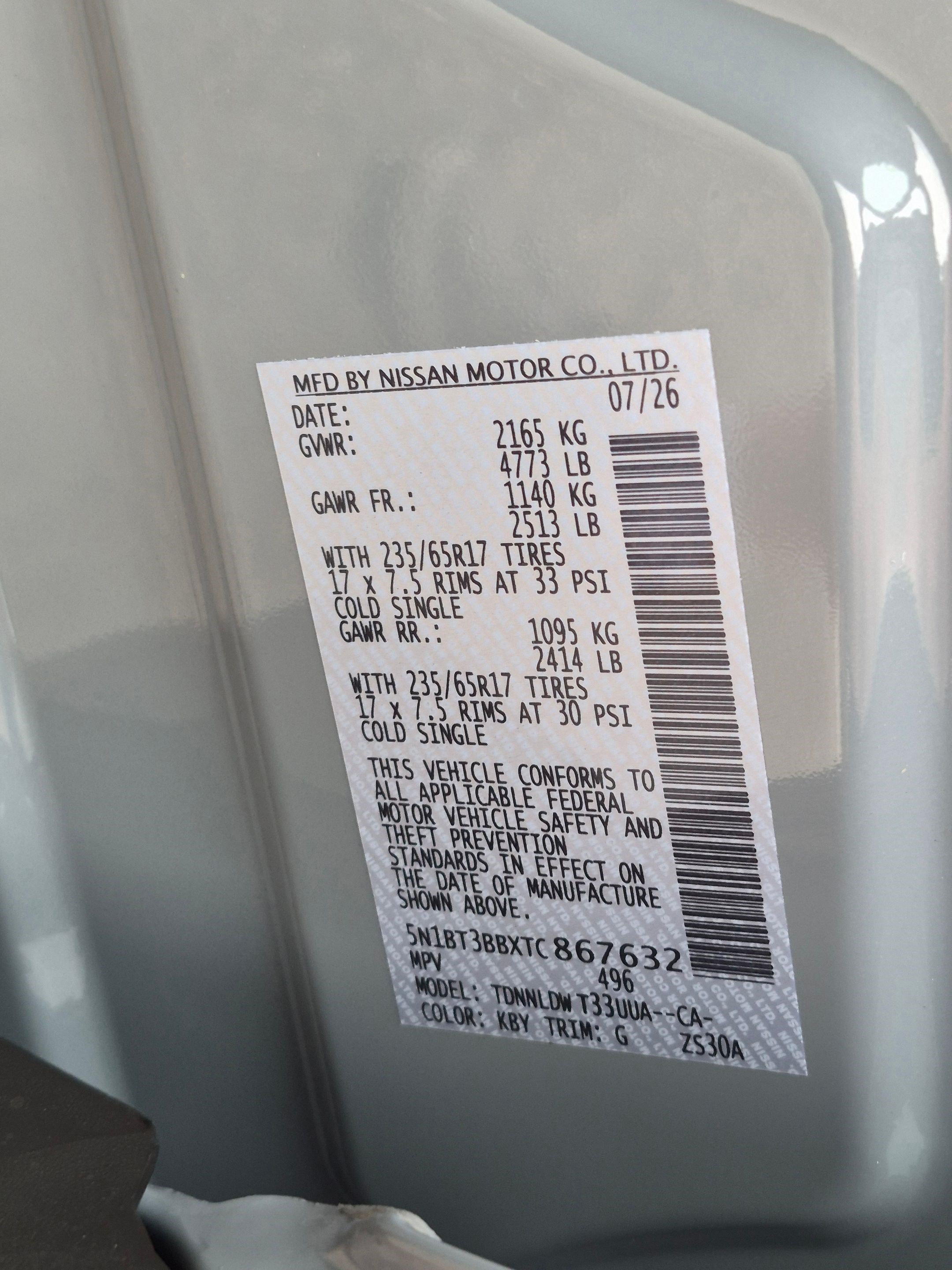 New 2026 Boulder Gray Pearl Nissan Rock Creek image 25