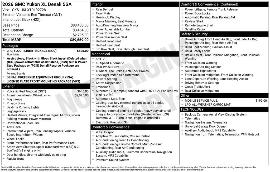 New 2026 Volcanic Red Tintcoat GMC Denali image 25
