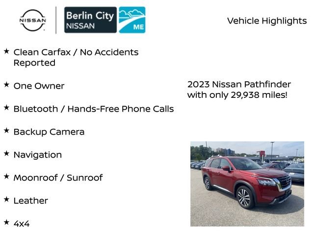 Used 2023 Red Nissan Platinum image 2