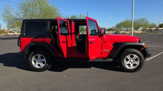 Used 2020 Red Jeep Unlimited Sport S image 2