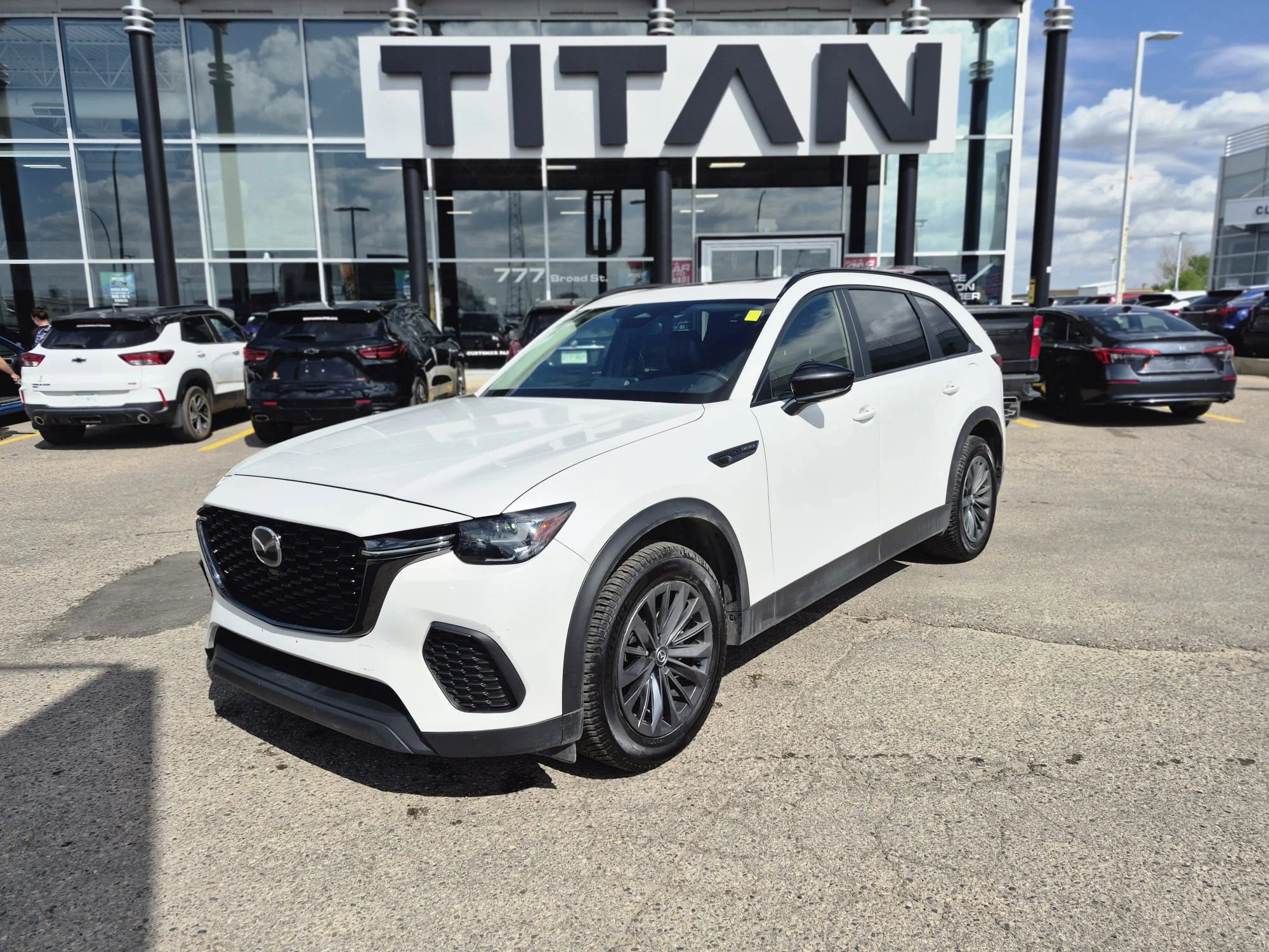 Certified Used 2025 Rhodium White Metallic Mazda GS-L AWD*Adaptive Cruise | Htd Leather | Sunroof | Htd Wheel | Blind Spot Detection | Park Assist image 2