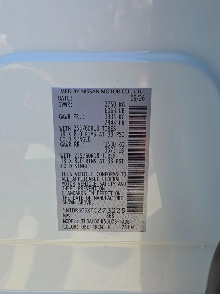 New 2026 Everest White Pearl TriCoat Nissan SL image 32