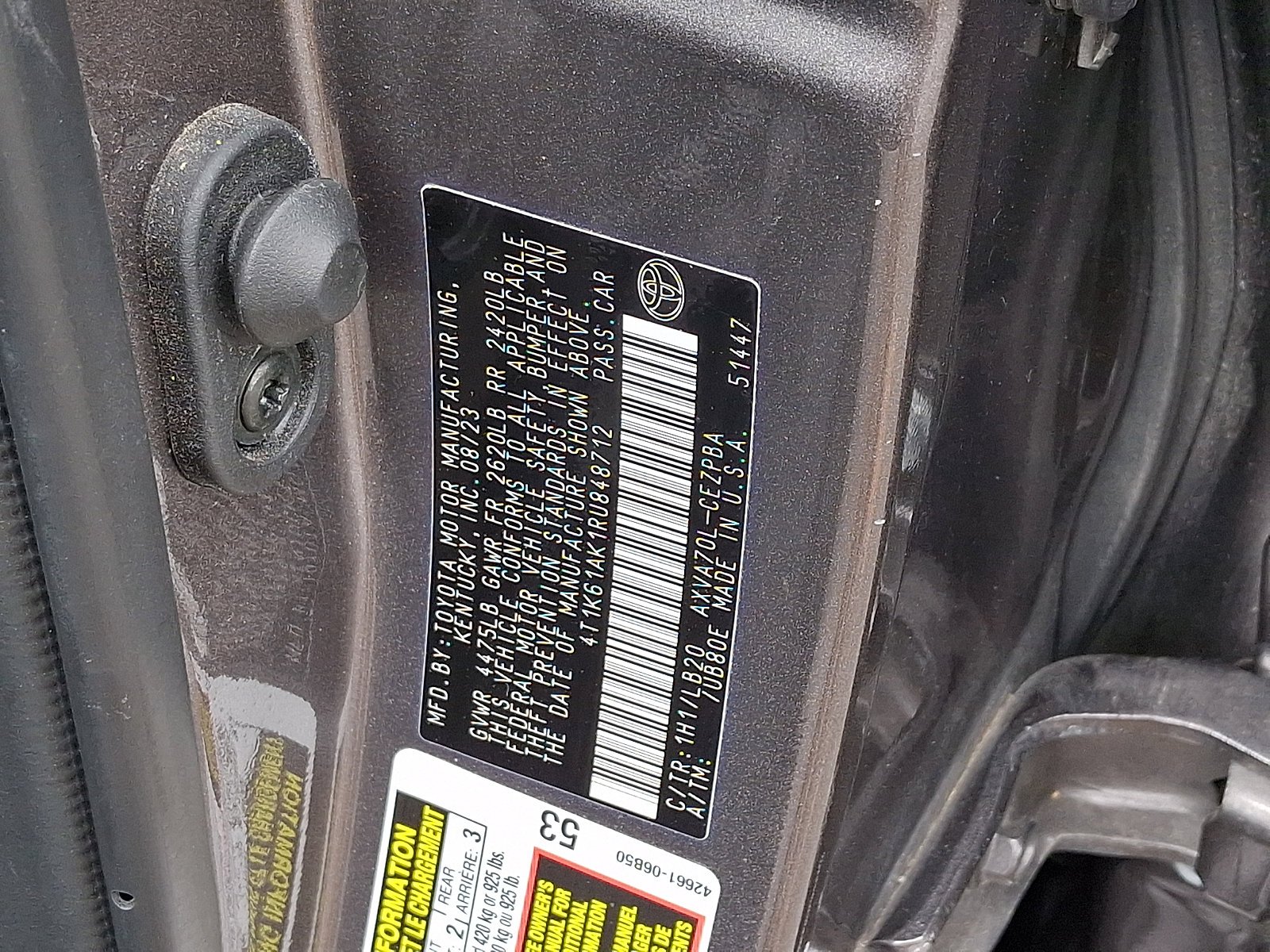 Used 2024 Predawn Gray Mica   1H1 Toyota XSE image 26