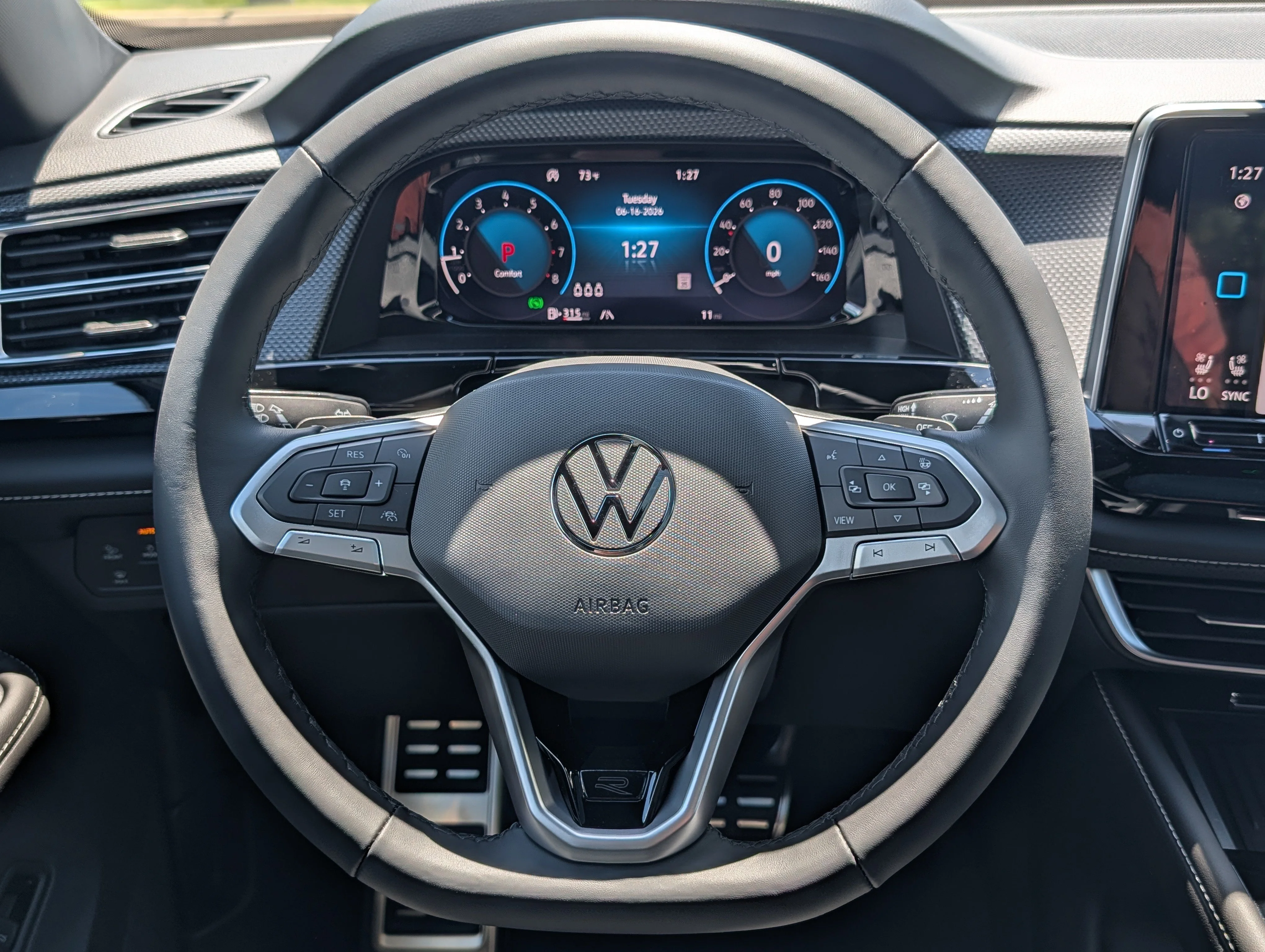 New 2026 Mountain Lake Blue Metallic Volkswagen 2.0T SEL R-Line Black image 11
