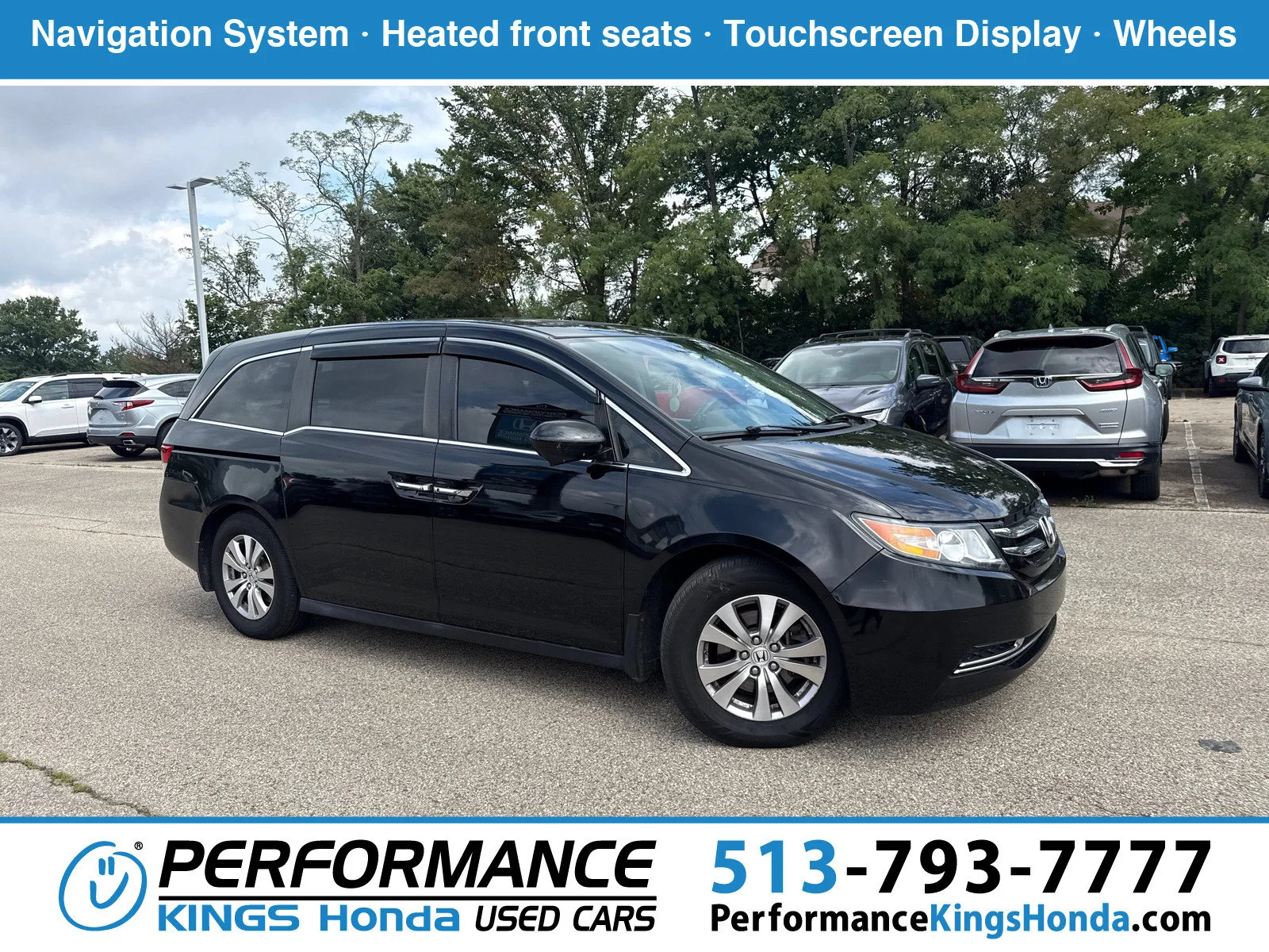 Used 2016 Crystal Black Pearl Honda EX-L image 1