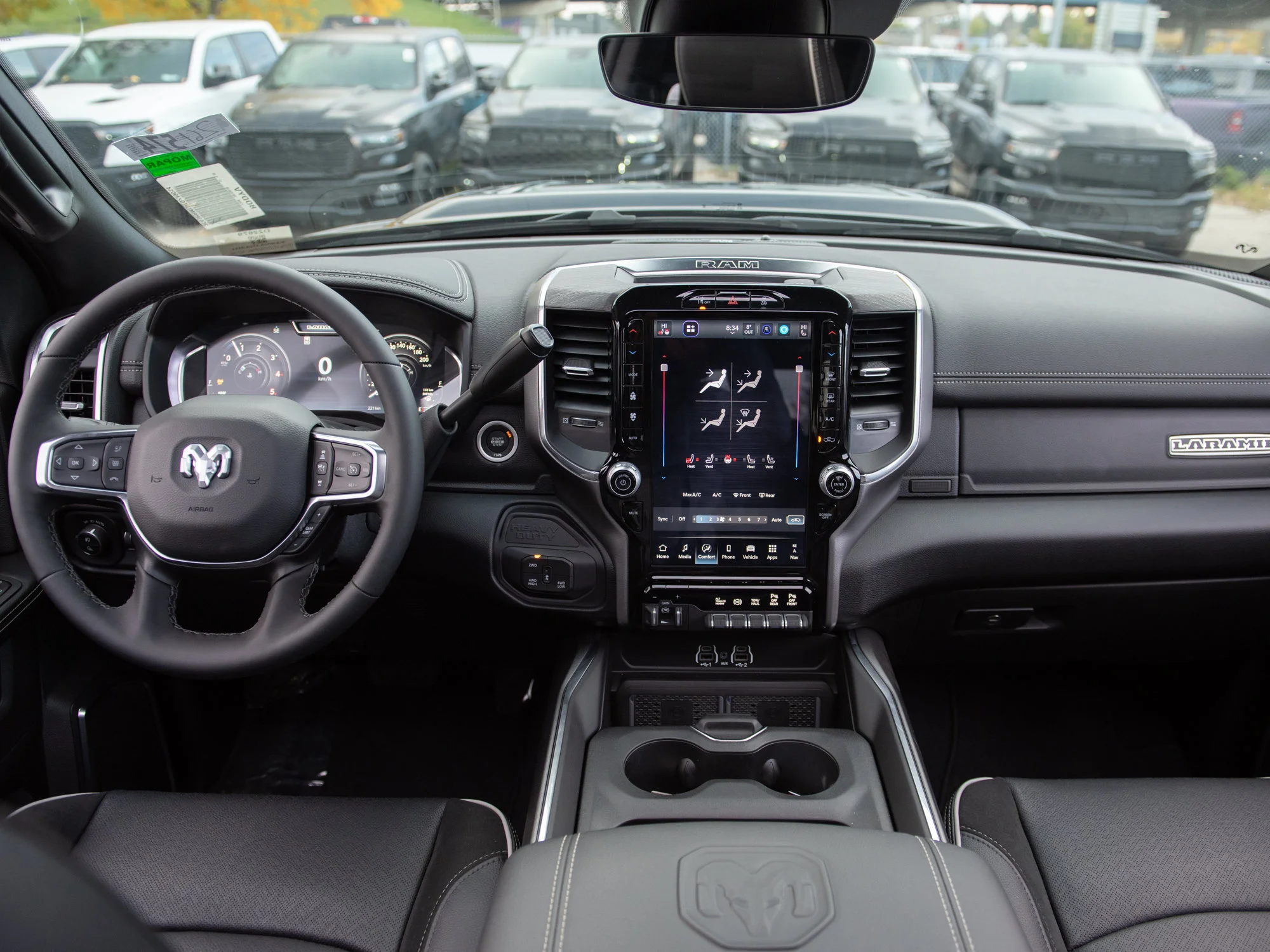 New 2026 Black RAM Laramie Night* Mega Cab 4x4, Max Tow Pkg, Sunroof, Heated/Ventilated Leather image 11
