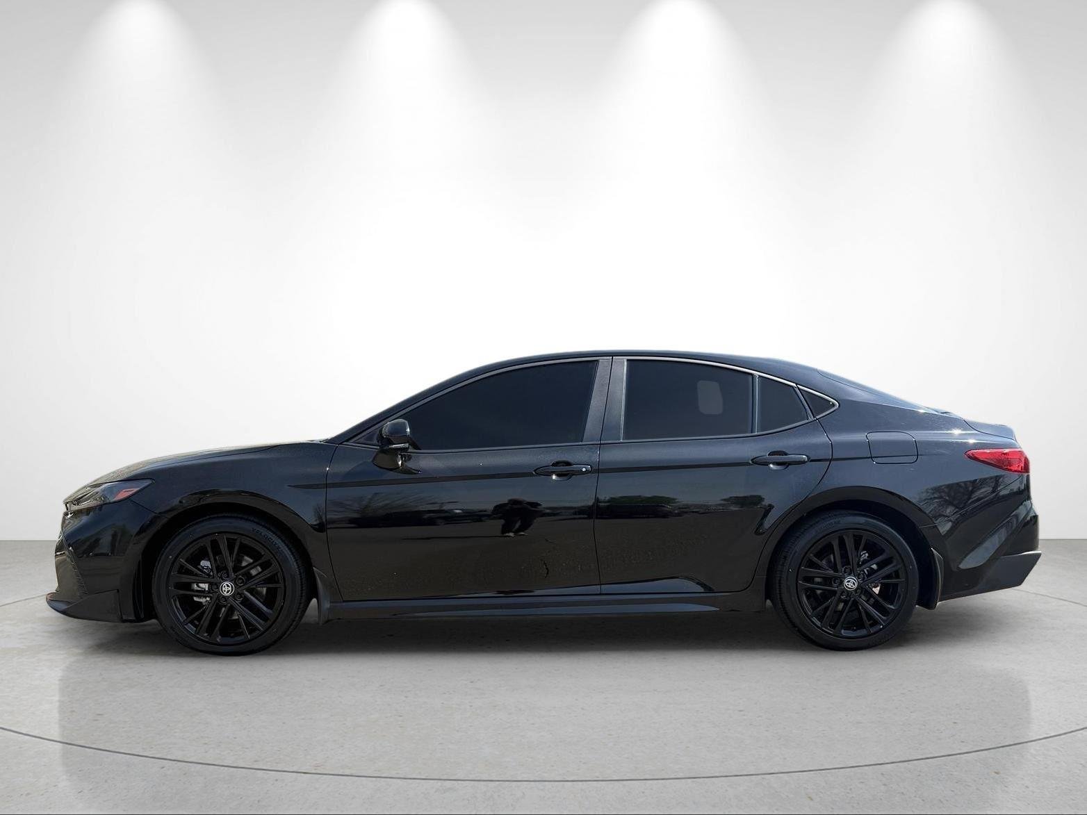 Used 2025 Midnight Black Metallic Toyota SE image 2