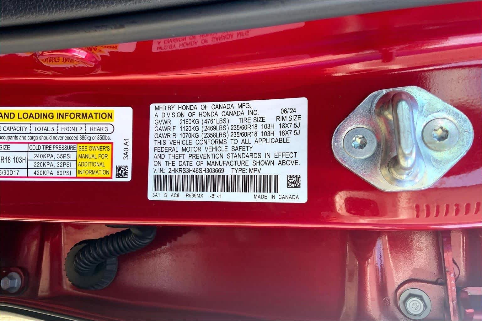 Used 2025 Radiant Red Metallic Honda EX image 31