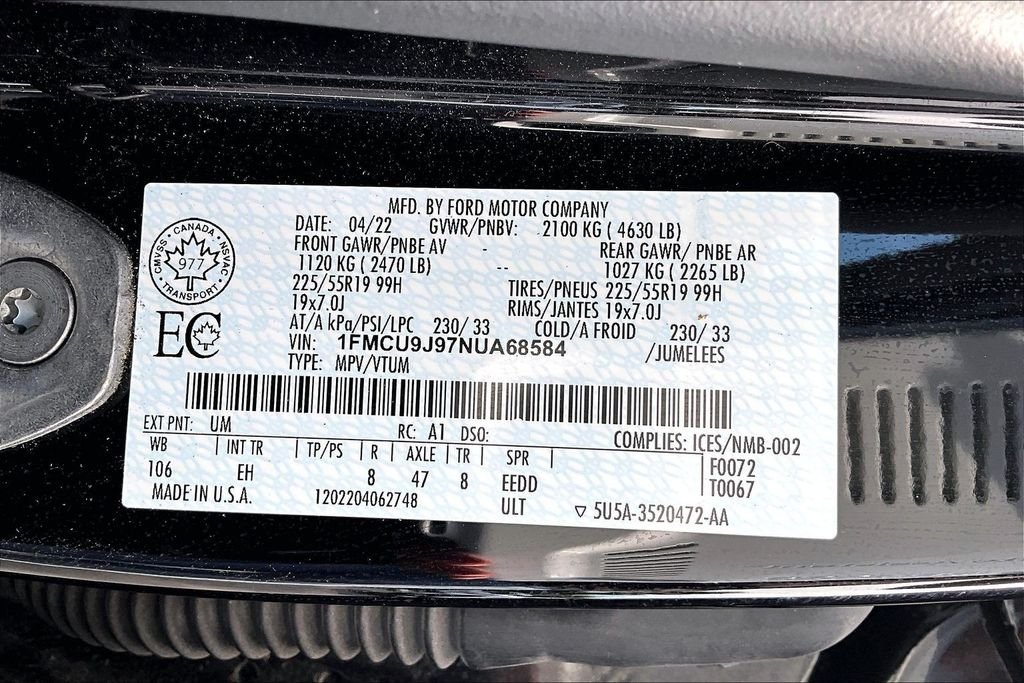 Used 2022 Black Ford Titanium image 5