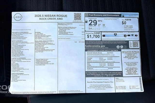 New 2026 Everest White Pearl TriCoat Nissan Rock Creek® image 21
