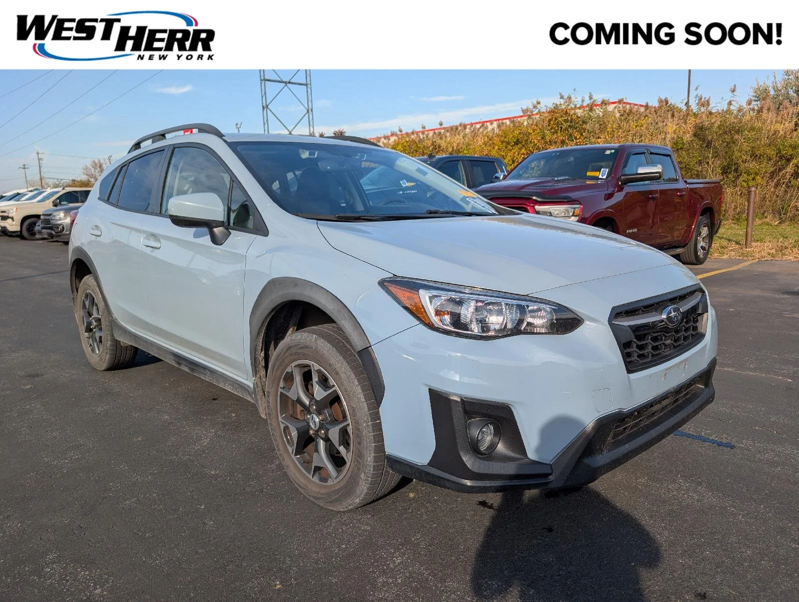 Used 2018 Cool Gray Khaki Subaru Premium image 1