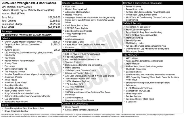 Used 2025 Gray Jeep Sahara 4xe image 3