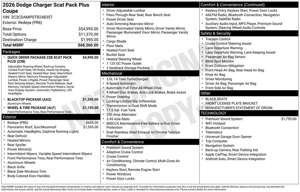 New 2026 Redeye Dodge Scat Pack Plus image 6