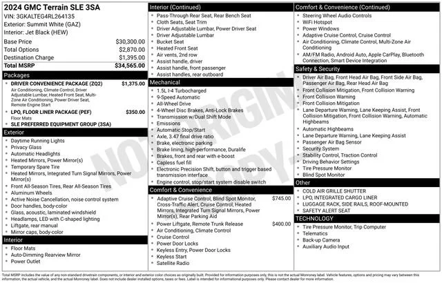 Used 2024 Summit White GMC SLE image 5
