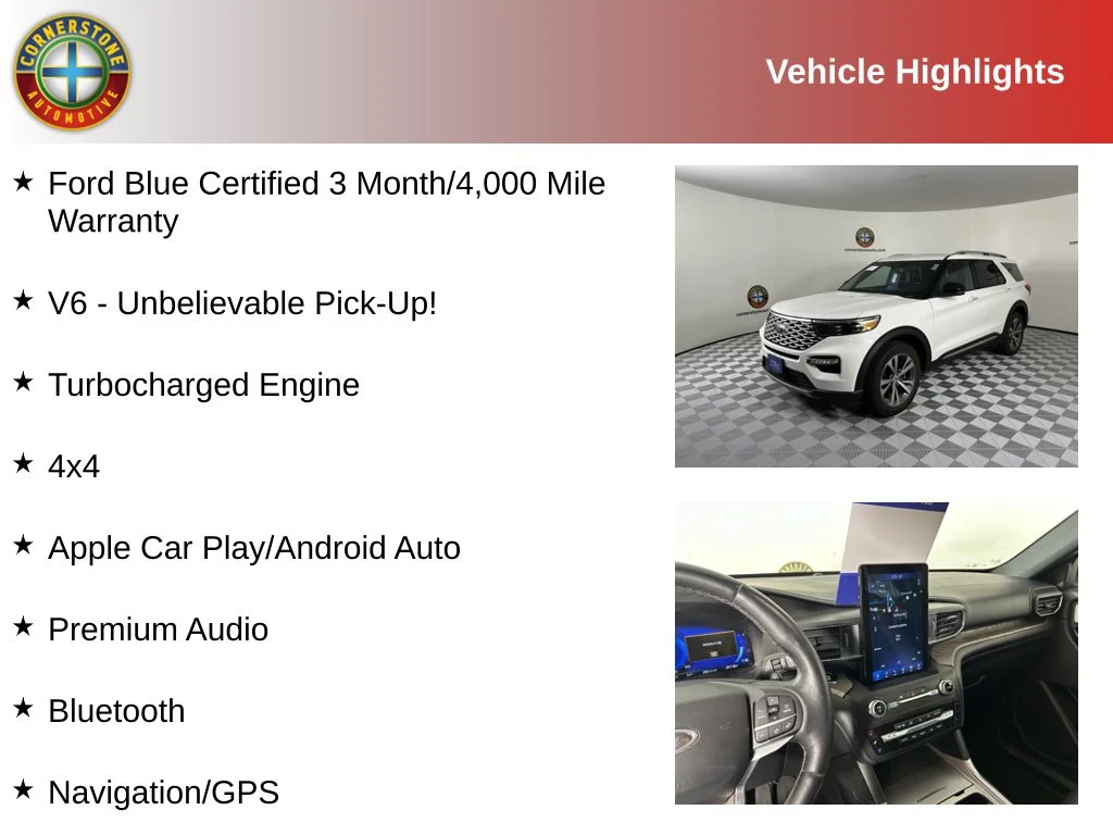 Used 2020 White Metallic Ford Platinum image 2