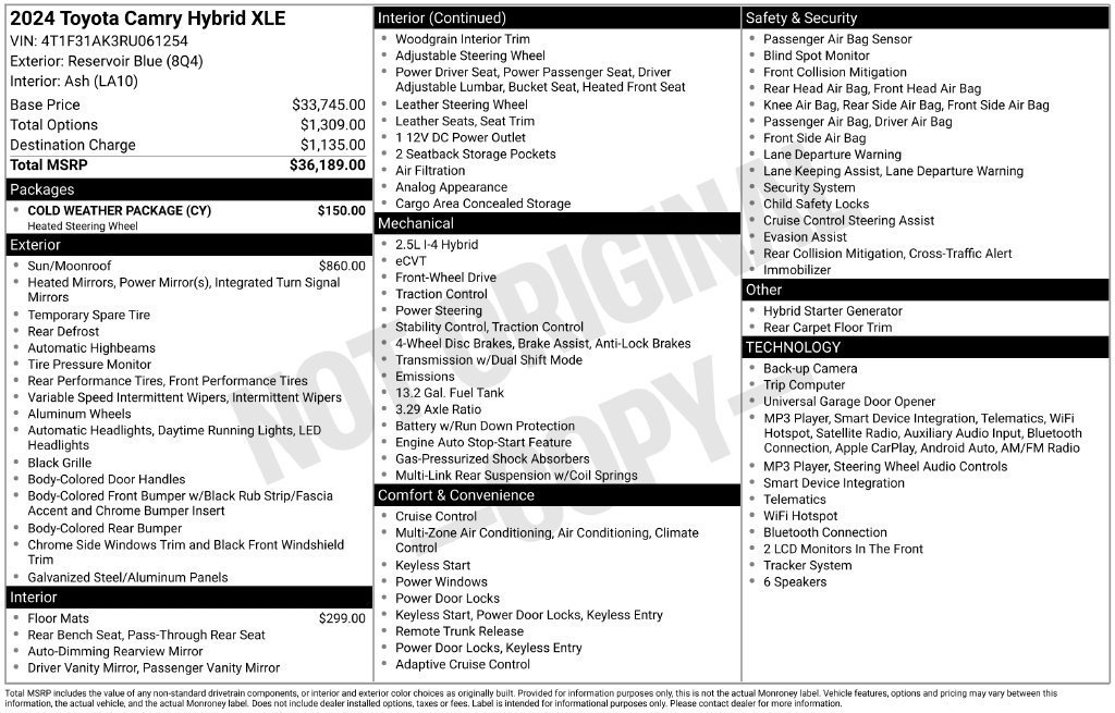 2024 Toyota Camry XLE - Photo 34