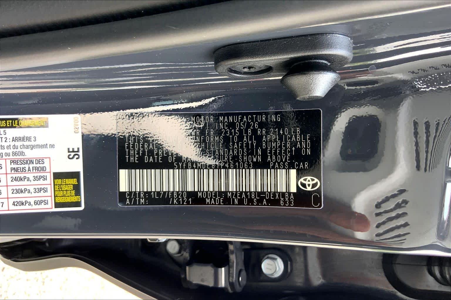 Certified Used 2026 Underground Toyota LE image 36